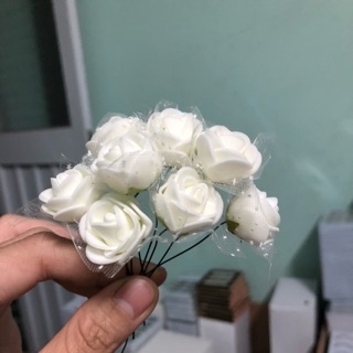 12 bông Hồng cài tóc Cô dâu