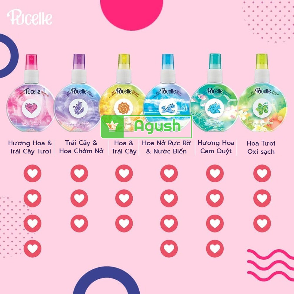 Nước hoa nữ lưu hương thơm lâu mini chính hãng Pucelle Perfect Getway 75ml ngọt nồng cho học sinh bé gái dạng xịt giá rẻ