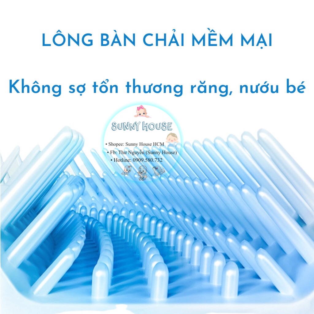 Bàn chải đánh răng silicon chữ U thông minh cho bé từ 2 - 6 tuổi