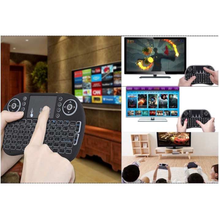 Bàn phím kiêm chuột mini cảm ứng không dây I8 cho Ps4 / Google / Android / Tv Box / chơi game