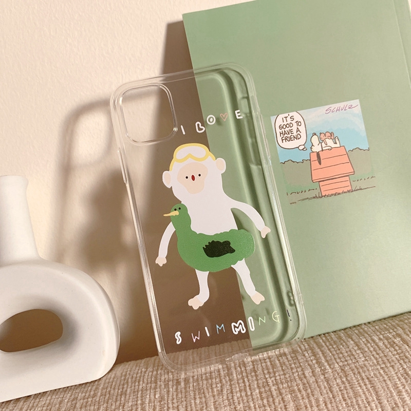 Ốp lưng iphone Ốp điện thoại in hình khỉ hoạt hình dễ thương 274 cho Iphone 6/6plus/6S/6S plus/6/7/7plus/8/8plus/X/XS/XS Max/11/13/13PRO/13PROMAX/13MINI Dinuo case