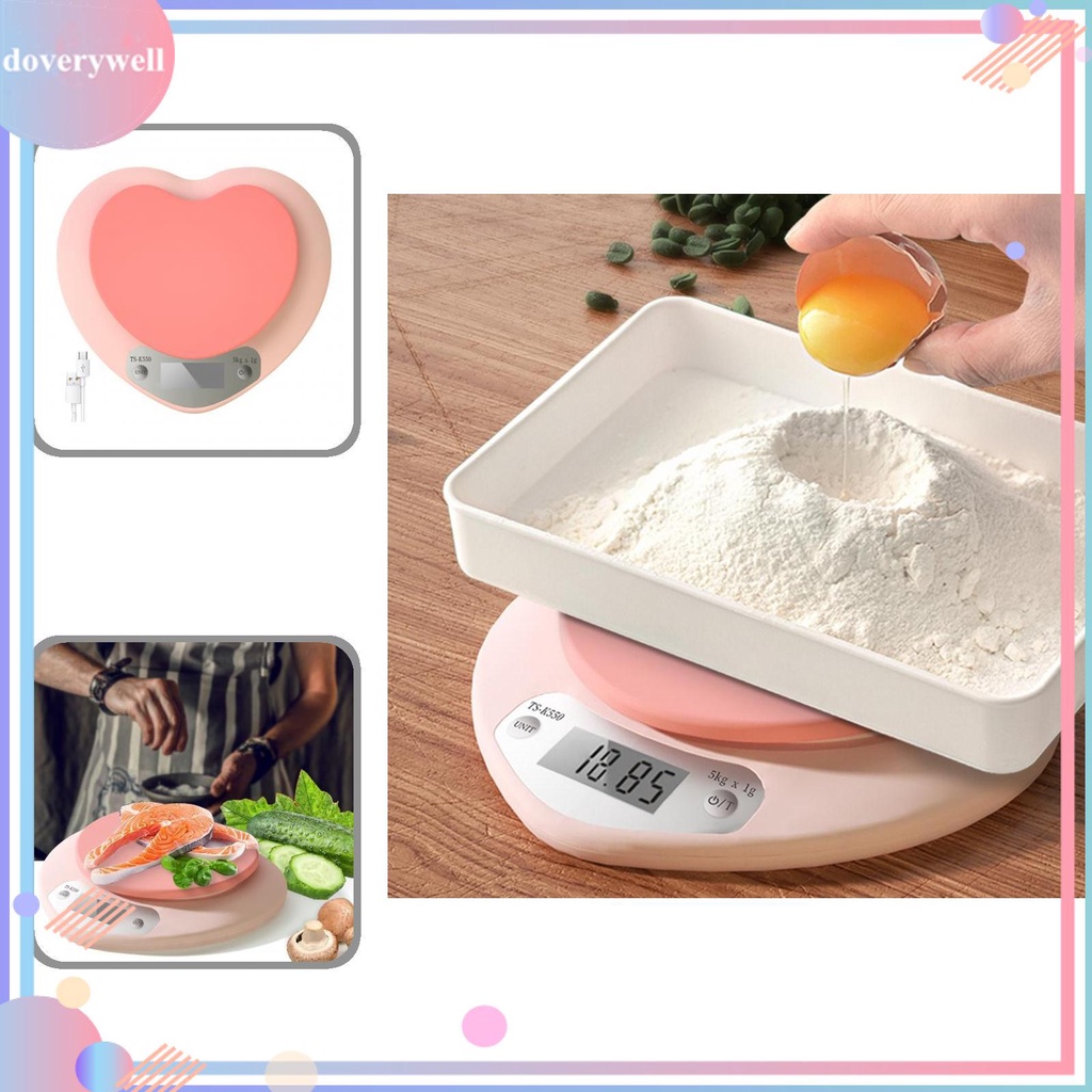 Cân điện tử hình trái tim màu hồng
