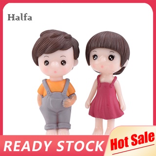 Set 2 mô hình cặp đôi bé trai / bé gái trang trí tiểu cảnh