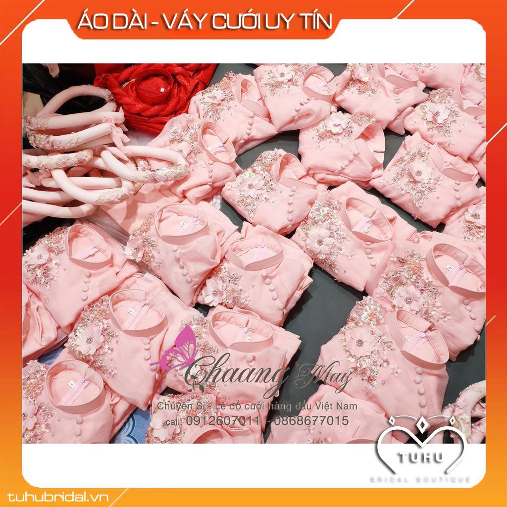 Áo dài lửng mềm mịn rủ không nhăn vải lụa xước cao cấp đẹp xuất sắc | BigBuy360 - bigbuy360.vn