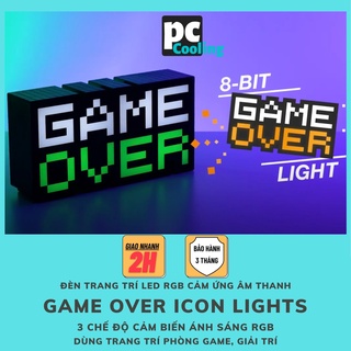 Đèn trang trí GAME OVER Icon Ligh nháy theo nhạc, cảm ứng âm thanh