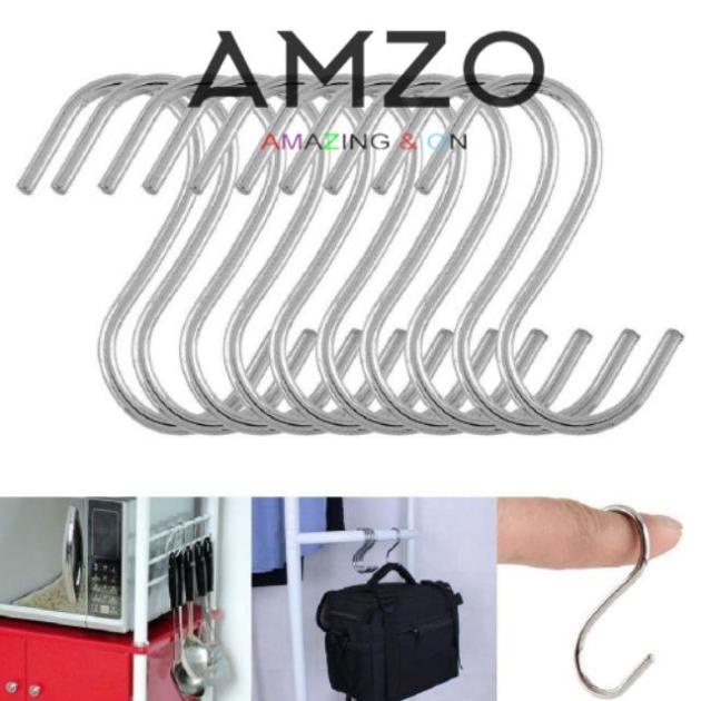 1 Móc Treo Inox Đa Năng Hình Chữ S - Được Chọn Size - AMZO