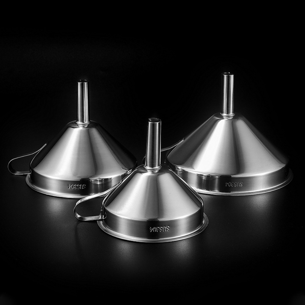 201/304 Phễu Inox Nhà Bếp Dầu Lỏng Phễu Kim Loại Phễu Bằng Bộ Lọc Có Thể Tháo Rời Rộng Miệng Phễu Cho Đồ Hộp Dụng Cụ Nhà Bếp flowerdance