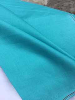 Vải linen ướt màu xanh e!