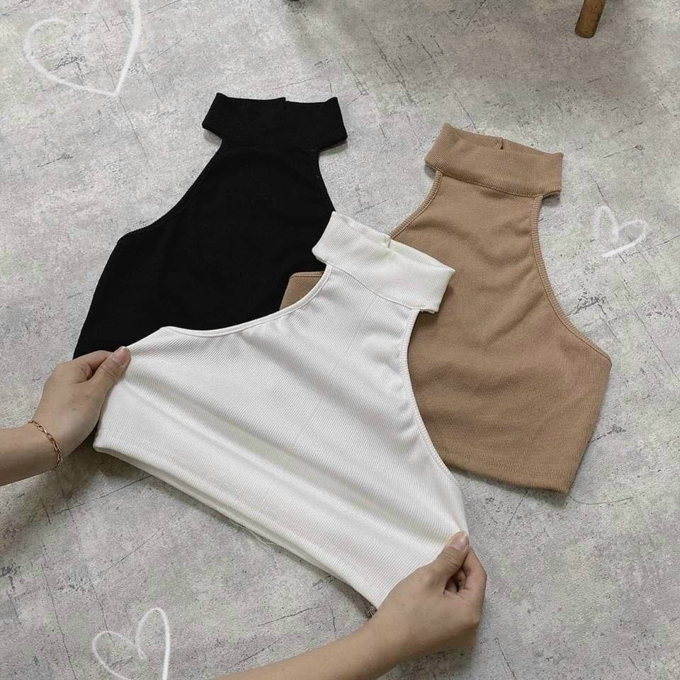 Aó yếm hở lưng thun gân