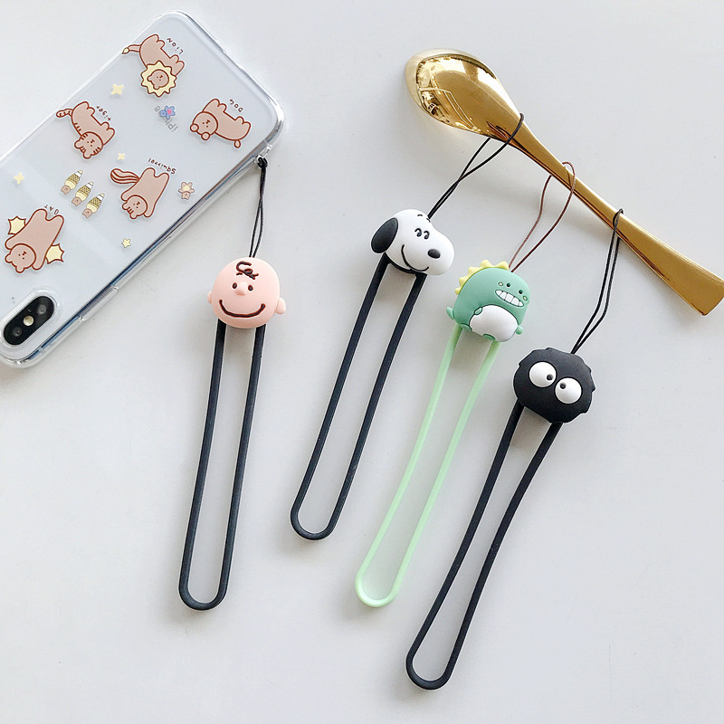 Cute Cartoon Mobile Phone Lanyard Hanging Neck Rope Snoopy Charlie Cloud Short Wrist Creative Anti-lost Phone Strap