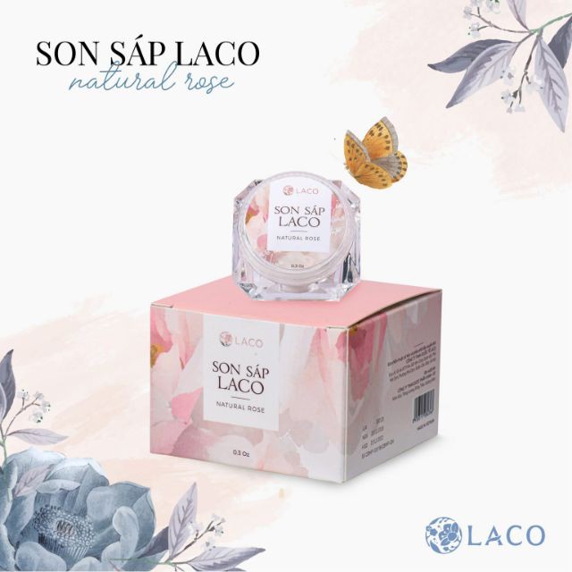 Son sáp dưỡng môi Laco - Chiết xuất hoàn toàn thiên thiên - Làm hồng môi, chống khô nứt, giữ ẩm cho môi | BigBuy360 - bigbuy360.vn