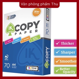 Giấy a4 ik copy 70gsm 500 tờ indonesia