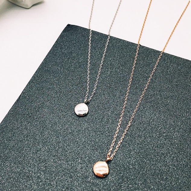 Dây chuyền nữ mạ bạc 925 hạt đậu may mắn thời trang hàn quốc trang sức CINLA DC001