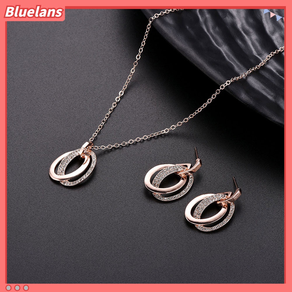 Bộ trang sức đính đá sang trọng thời trang cho nữ