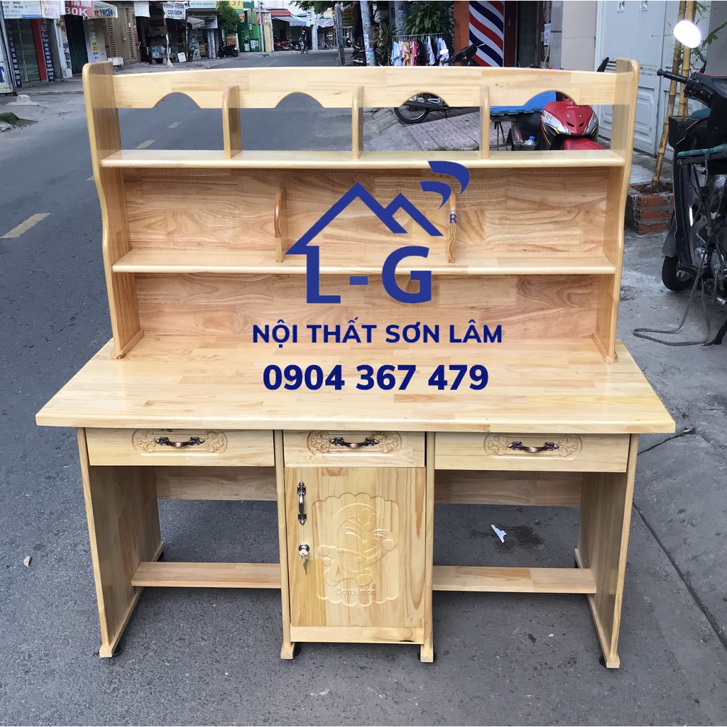 Bàn học sinh gỗ đôi - bàn học sinh gỗ thông tự nhiên