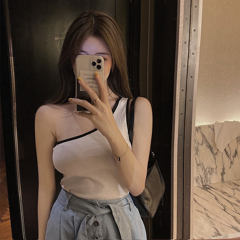 [HOT2021] Áo croptop nữ kiểu mới💖Áo chéo vai💖Mùa hè 2021