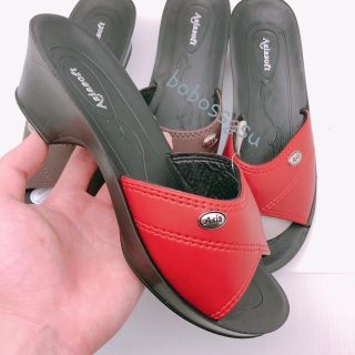 Dép asia nữ đế cao 5cm siêu bền (2 màu nâu và đỏ)