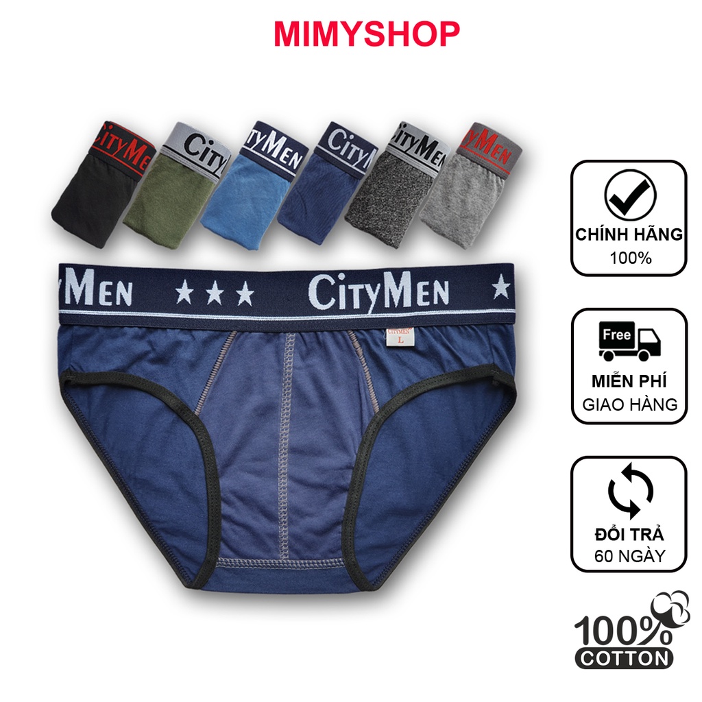 Quần lót nam CITYMEN cao cấp vải cotton 100% co giãn và thấm hút tốt,đồ lót nam quần xì sịp tam giác