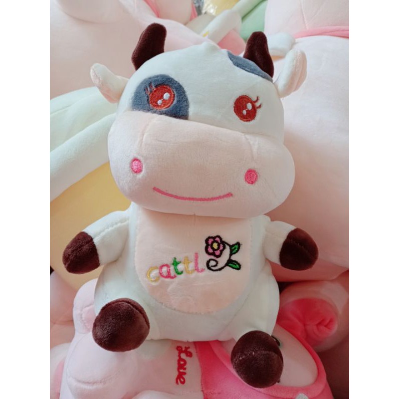 [Giảm 45%] 💥Gấu bông bò sữa vải nhung mịn cute 2 màu trắng nâu 25cm - Cony