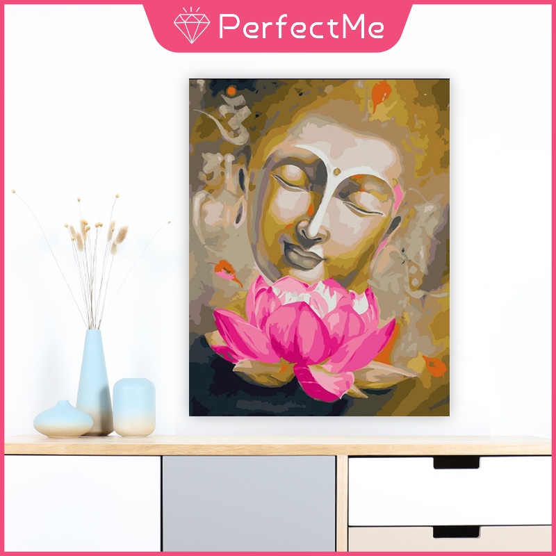 Bộ tranh sơn dầu 40x50cm tự làm họa tiết Phật giáo dùng để trang trí nhà