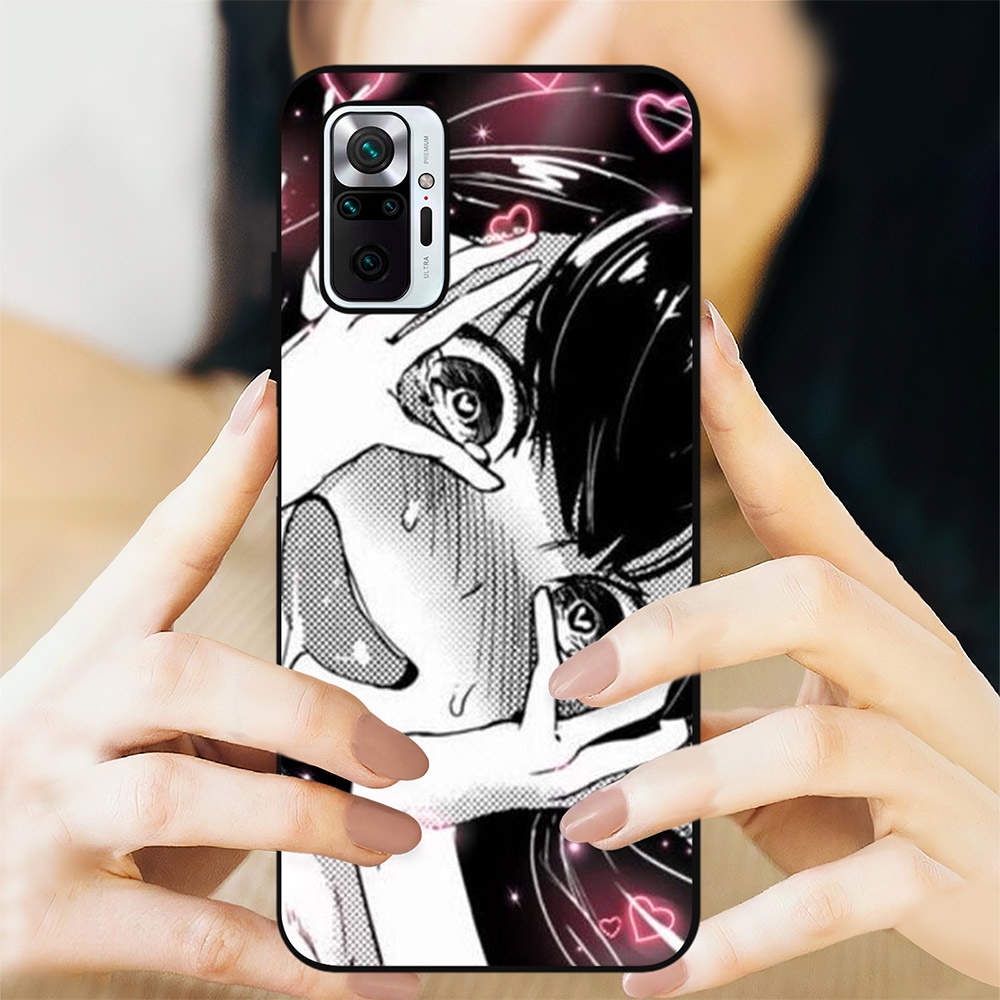 Ốp Điện Thoại Nhựa Dẻo Đen In Hình Cô Gái Anime Thời Trang Cho Redmi 10C 10 9C 8A 7A 7 Mi 12