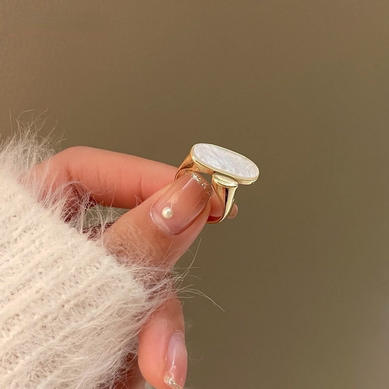 Thiết kế hình học đơn giản nhẫn phong cách thời trang ngón trỏ nhẫn