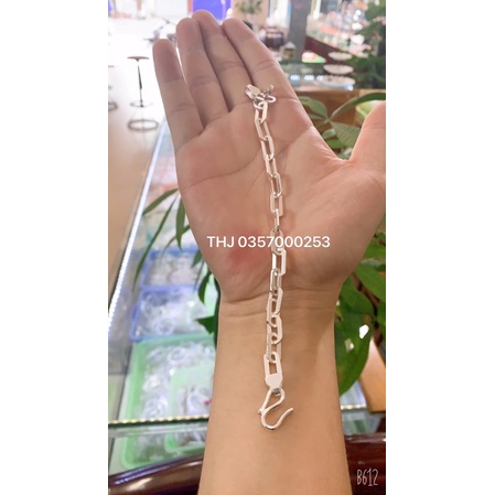 Lắc tay họng xích cho nam cá tính , mạnh mẽ ,chuẩn bạc ta nguyên chất-THJ SILVER