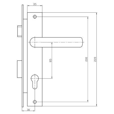 KHÓA TAY GẠT VIỆT TIỆP 04386 INOX 304 DÙNG CHO CỬA XINFA HỆ 55 - CAM KẾT CHÍNH HÃNG 100%