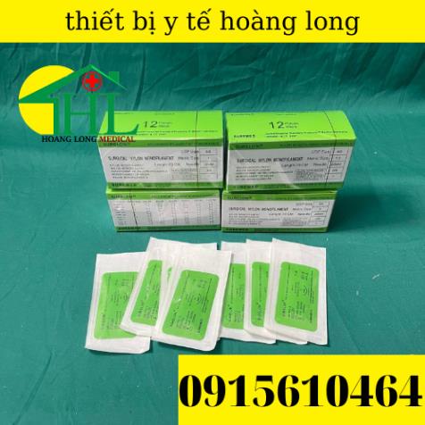 chỉ nylon size từ số 2/0 đến 5/0 hộp 12 sợi