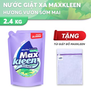 Túi nước giặt MaxKleen hương vườn sớm mai 2,4kg tặng túi lưới giặt đồ