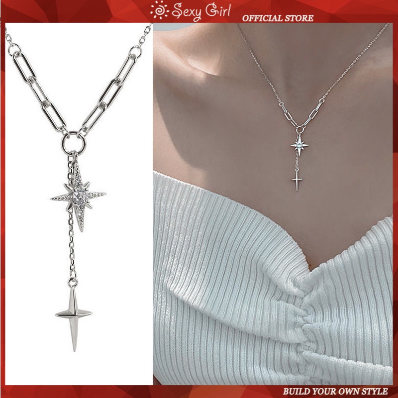 Vòng cổ Chữ Y Phối Tua Rua Đính Đá Quyến Rũ Cho Nữ