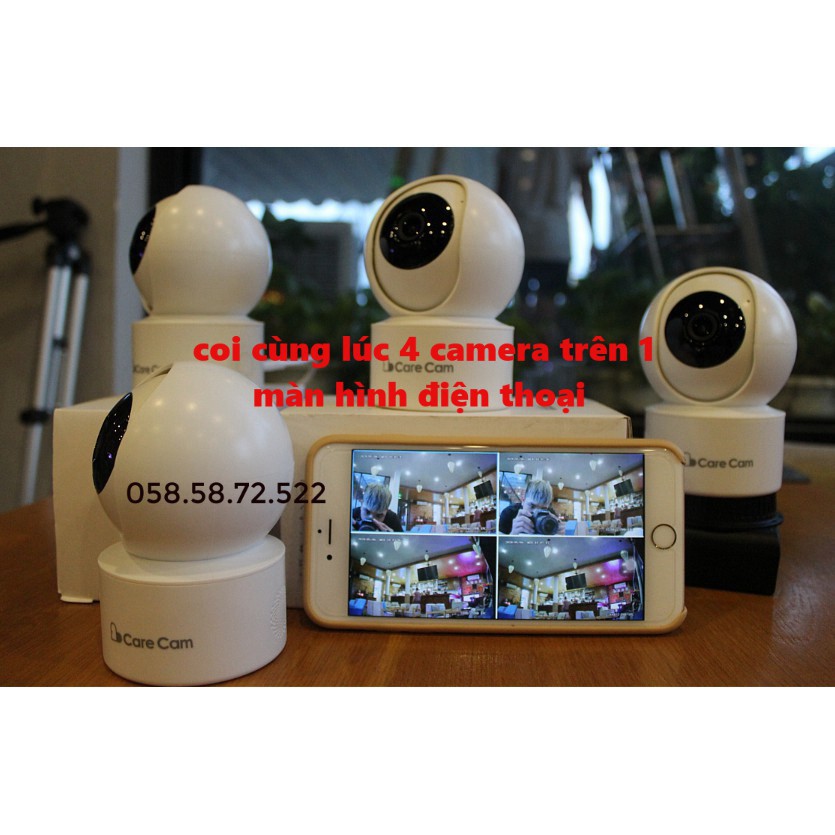 CS3 VCN Camera wifi 360 độ Care Cam YH200 hai.0 Mpx full HD1080 chuẩn nén H265+ đàm thoại hai chiều, kết nối Smart Home 