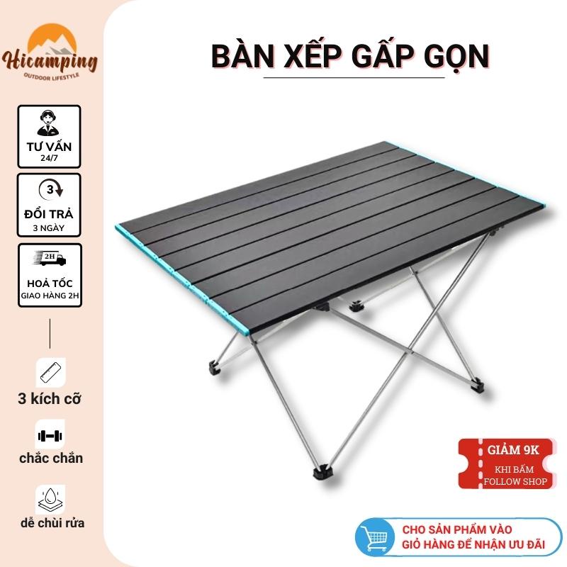 Bàn dã ngoại xếp gọn, bàn picnic, bàn du lịch gấp gọn bằng hợp kim nhôm