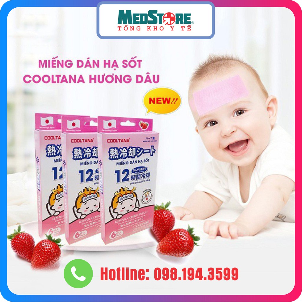 Hộp 6 Miếng Dán Hạ Sốt COOLTANA công nghệ Nhật Bản