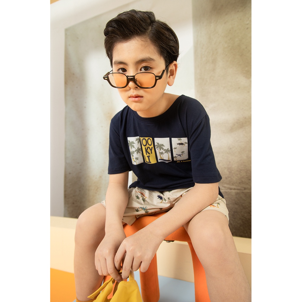 Bộ quần áo thun JOOKYLI bé trai xanh than 94B0524