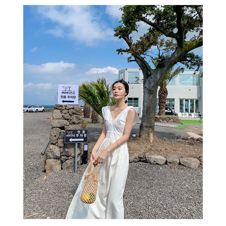 (CÓ SẴN) VÁY MAXI ĐẦM MAXI ĐI BIỂN MAXI TRẮNG HỞ LƯNG BỆT VAI QUẢNG CHÂU | BigBuy360 - bigbuy360.vn