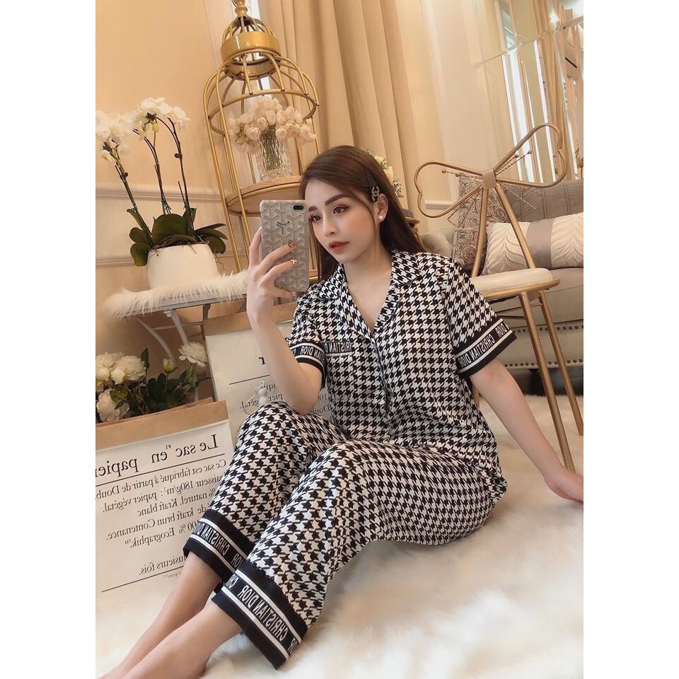 Set Đồ Bộ Pizama Nữ - Bộ Pijama Mặc Nhà HotGirl Siêu Sang Form Đẹp Chuẩn Shop - Kèm Hình Thật TN | BigBuy360 - bigbuy360.vn