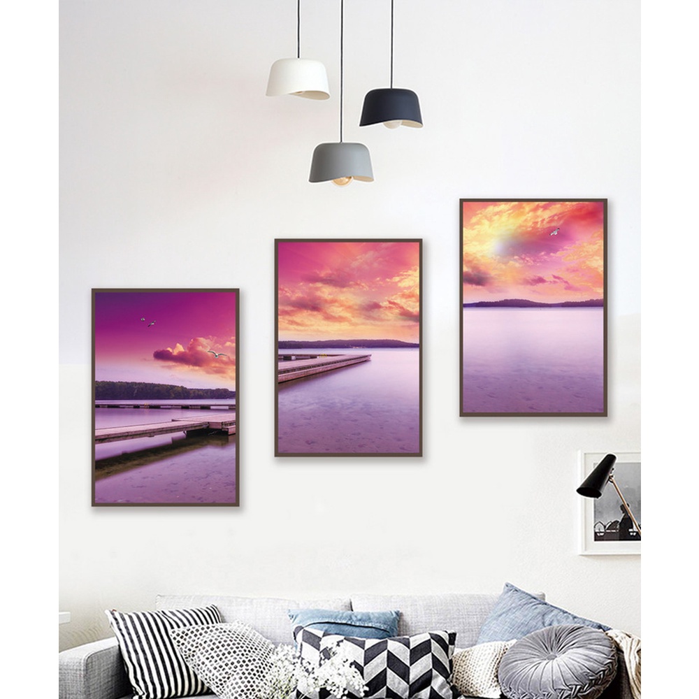 In hình ép gỗ Laminate TRANH PHONG CẢNH - Mẫu 21 (3 HCN 3x20x30, 3x30x40, 3x40x60). In ảnh theo yêu cầu