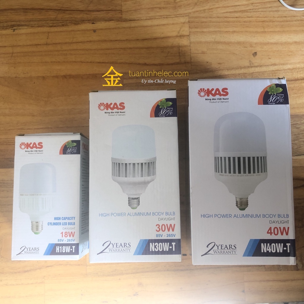 Bóng đèn LED  OKAS Tiết Kiệm Năng Lượng Siêu Sáng Công Suất Cao 9W, 18W, 30W, 40W