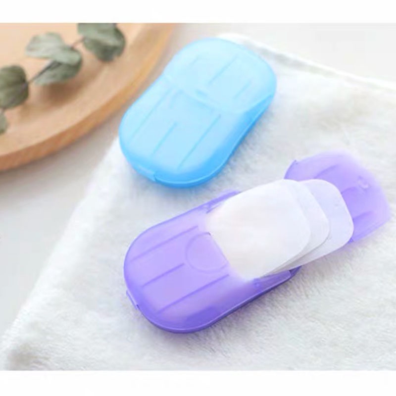 Hộp 20 xà phòng giấy Mini tiện lợi khi đi du lịch | BigBuy360 - bigbuy360.vn
