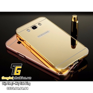 Ốp lưng Samsung Galaxy J5 2016, J7 2016 tráng gương viền kim loại