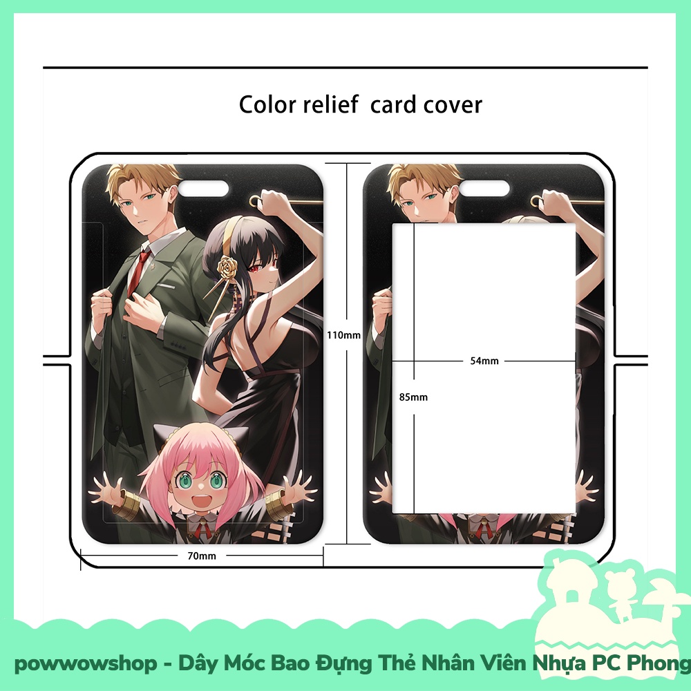 [Sẵn VN - Hỏa Tốc] Dây Móc Bao Đựng Thẻ Nhân Viên Nhựa PC Phong Cách Anime Manga Sp X Family