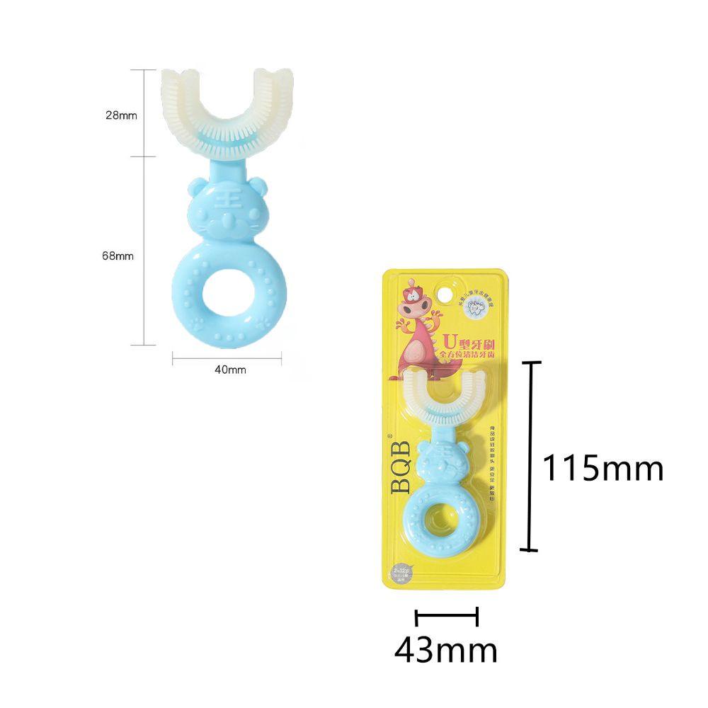 Bàn Chải Đánh Răng AUGUSTINA Bằng Silicon Hình Chữ U Cho Bé 2-12 Tuổi