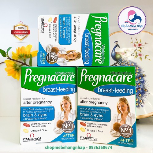 Vitamin tổng hợp cho mẹ sau sinh Pregnacare Breast feeding Bú Anh - Hộp 84 viên