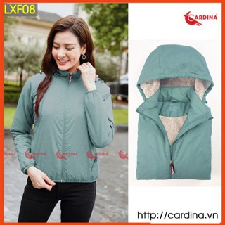 Áo khoác nữ, áo gió nữ 2 lớp lót lông cừu cardina cao cấp siêu nhẹ, siêu ấm
