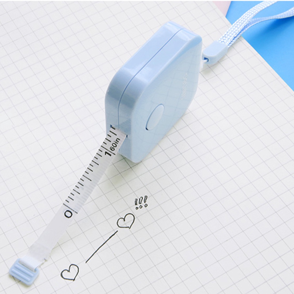 Deli Thước Dây Mini 1.5m Mềm Mại Màu Kẹo Dùng Đo Quần Áo