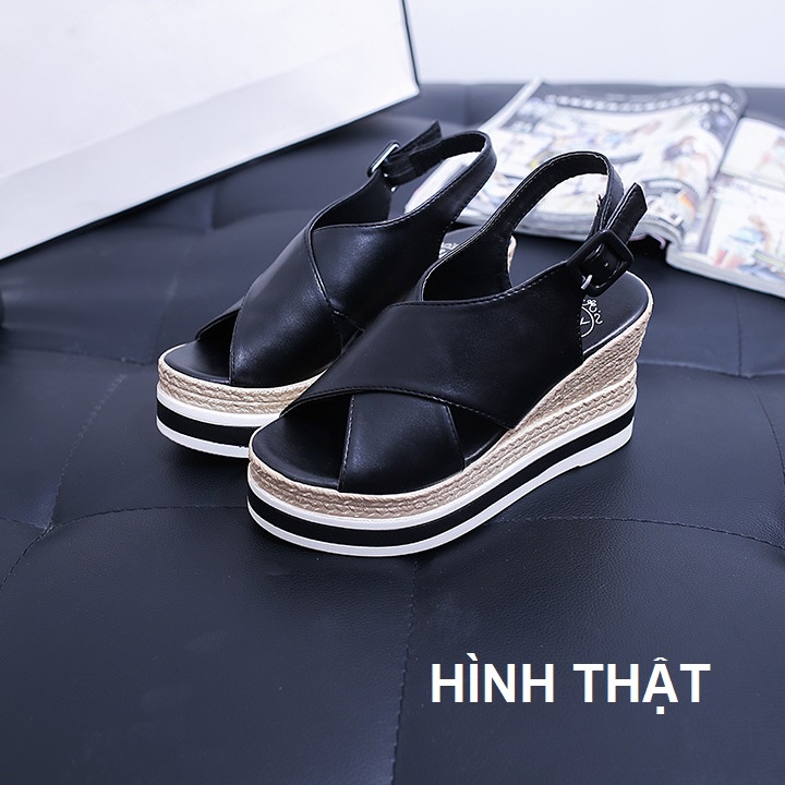 [HÀNG XỊN] Giày sandal xuồng quai chéo siêu nhẹ, êm chân, không mỏi chân S016