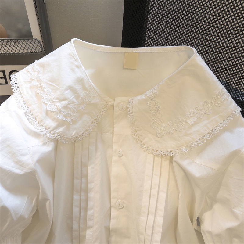 Áo Sơ Mi Tay Ngắn Cổ Búp Bê Đính Nơ Tai Thỏ Dễ Thương Phong Cách Nhật Bản Thời Trang Mùa Hè Cho Nữ