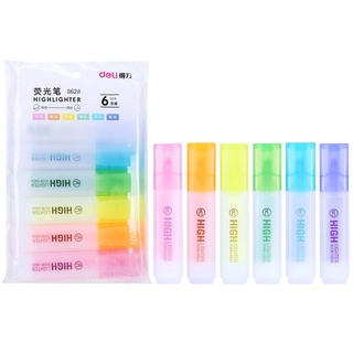 BỘ 6 BÚT HIGHLIGHT DELI