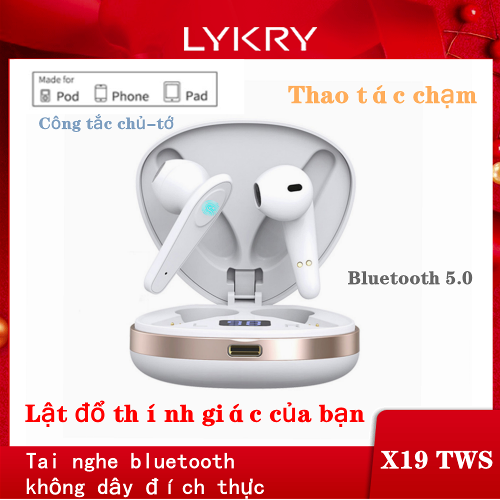 Tai Nghe Bluetooth Nhét Tai X19 Tws Âm Thanh Sống Động Chất Lượng Cao